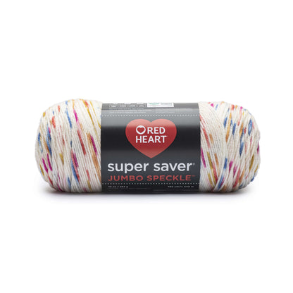 Red Heart Super Saver Jumbo Speckle Yarn White Speckle