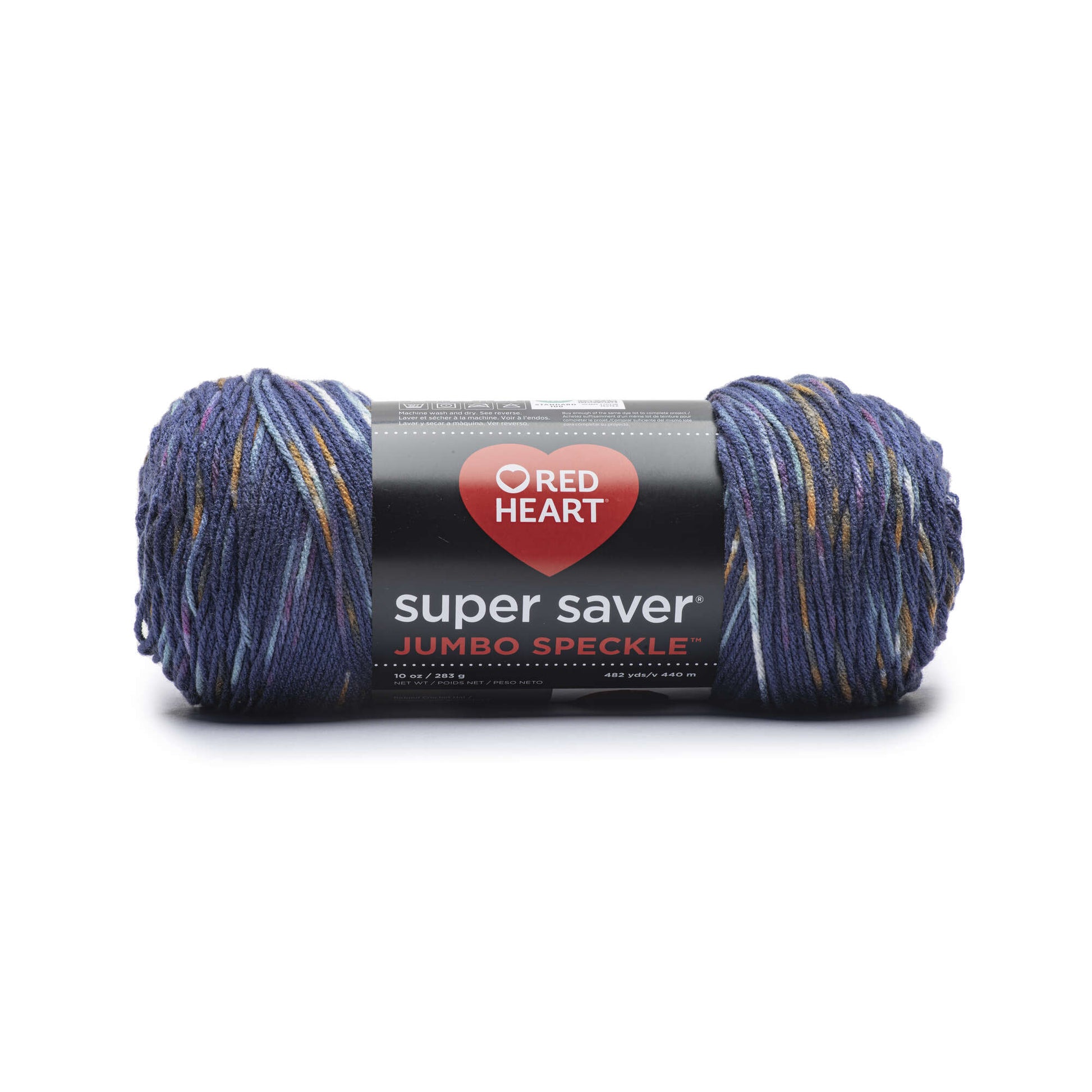 Red Heart Super Saver Jumbo Speckle Yarn Soft Navy Speckle