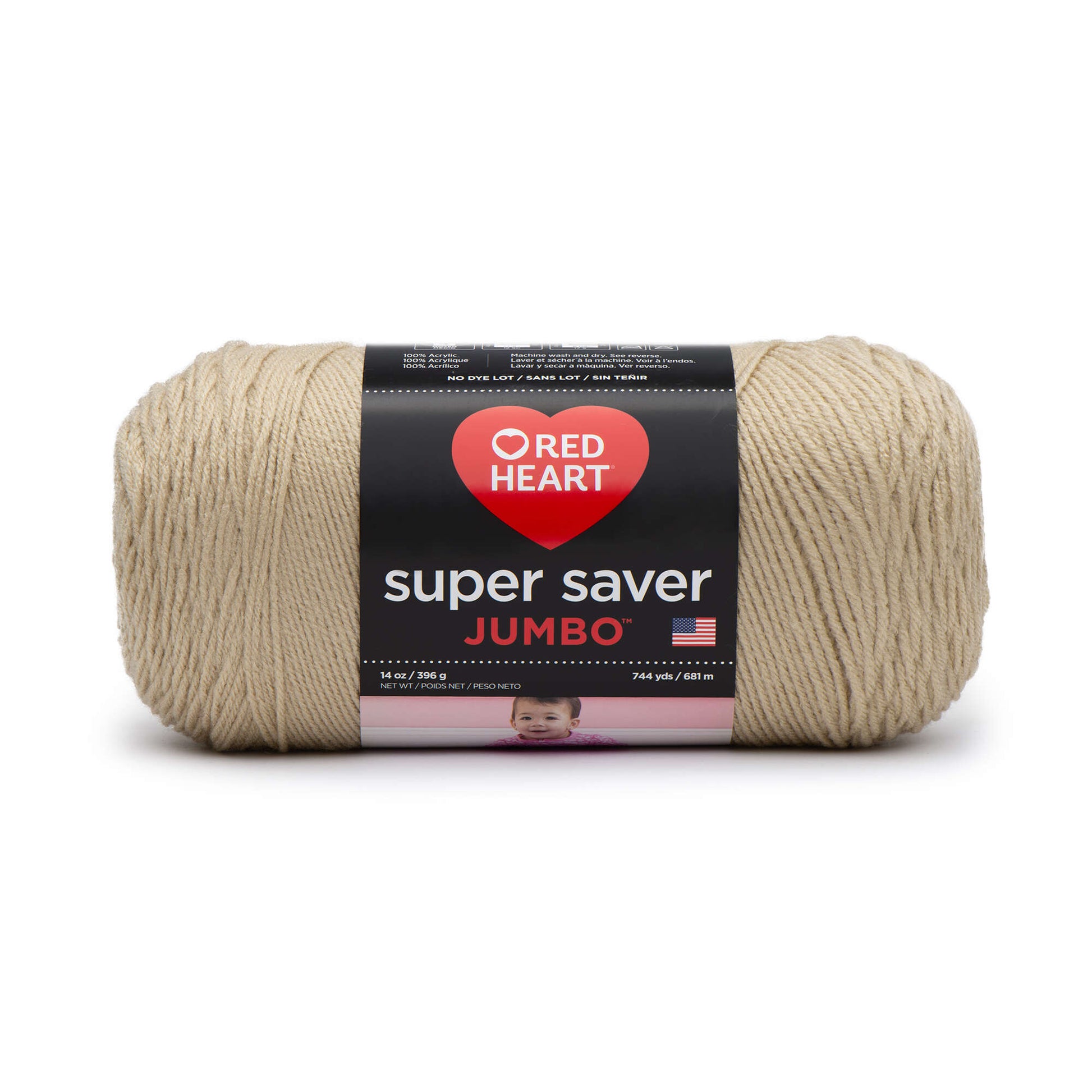 Red Heart Super Saver Jumbo Black Yarn - 2 Pack of 396g/14oz - Acrylic - 4 Medium (Worsted) - 744 Yards - Knitting/Crochet
