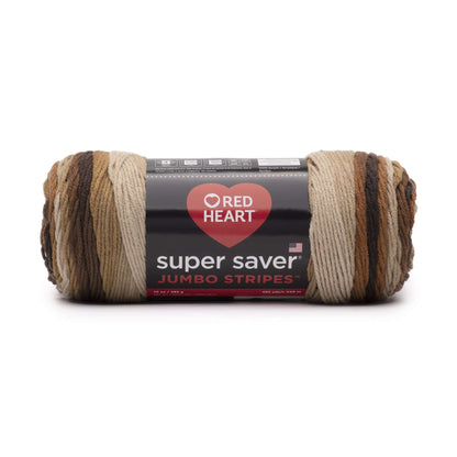 Red Heart Super Saver Jumbo Yarn Latte Stripe