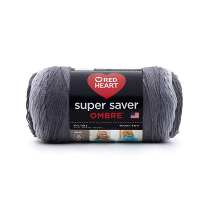 Red Heart Super Saver Ombre Yarn Anthracite