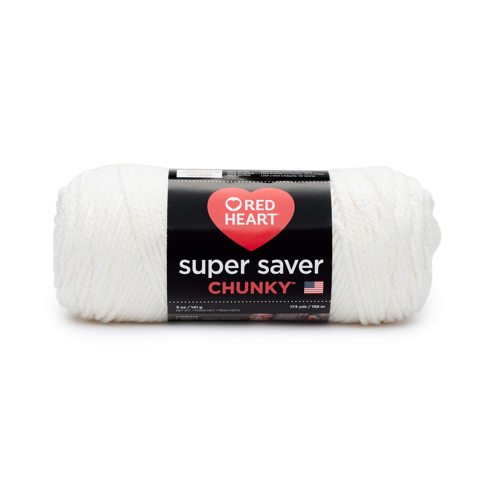 Red Heart Super Saver Chunky Yarn - Clearance shades White