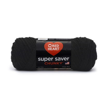Red Heart Super Saver Chunky Yarn - Clearance shades Black