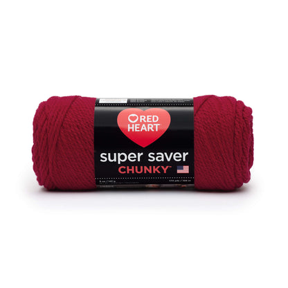 Red Heart Super Saver Chunky Yarn - Clearance shades Cherry Red