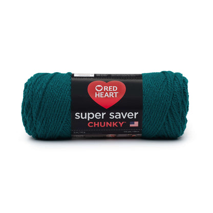 Red Heart Super Saver Chunky Yarn - Clearance shades Real Teal
