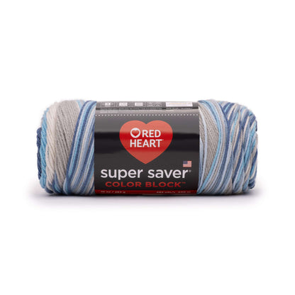 Red Heart® Super Saver® Color Block™ #4 Medium Acrylic Yarn, Liquid Teal  10oz/283g, 482 Yards (4 Pack)