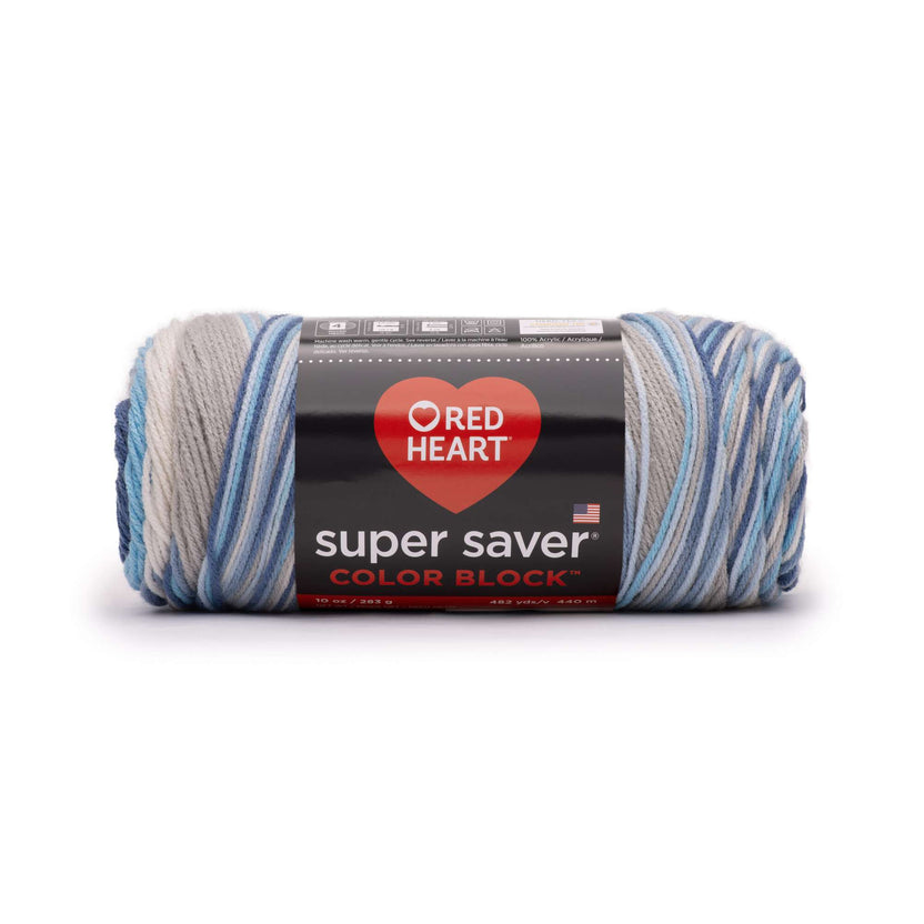 Red Heart Super Saver Color Block Yarn | Yarnspirations