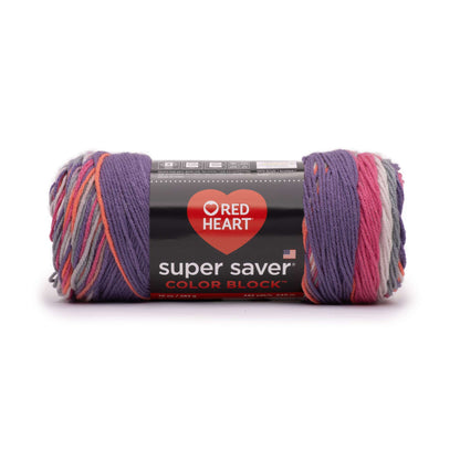 Red Heart Super Saver Color Block Yarn Hot Mix