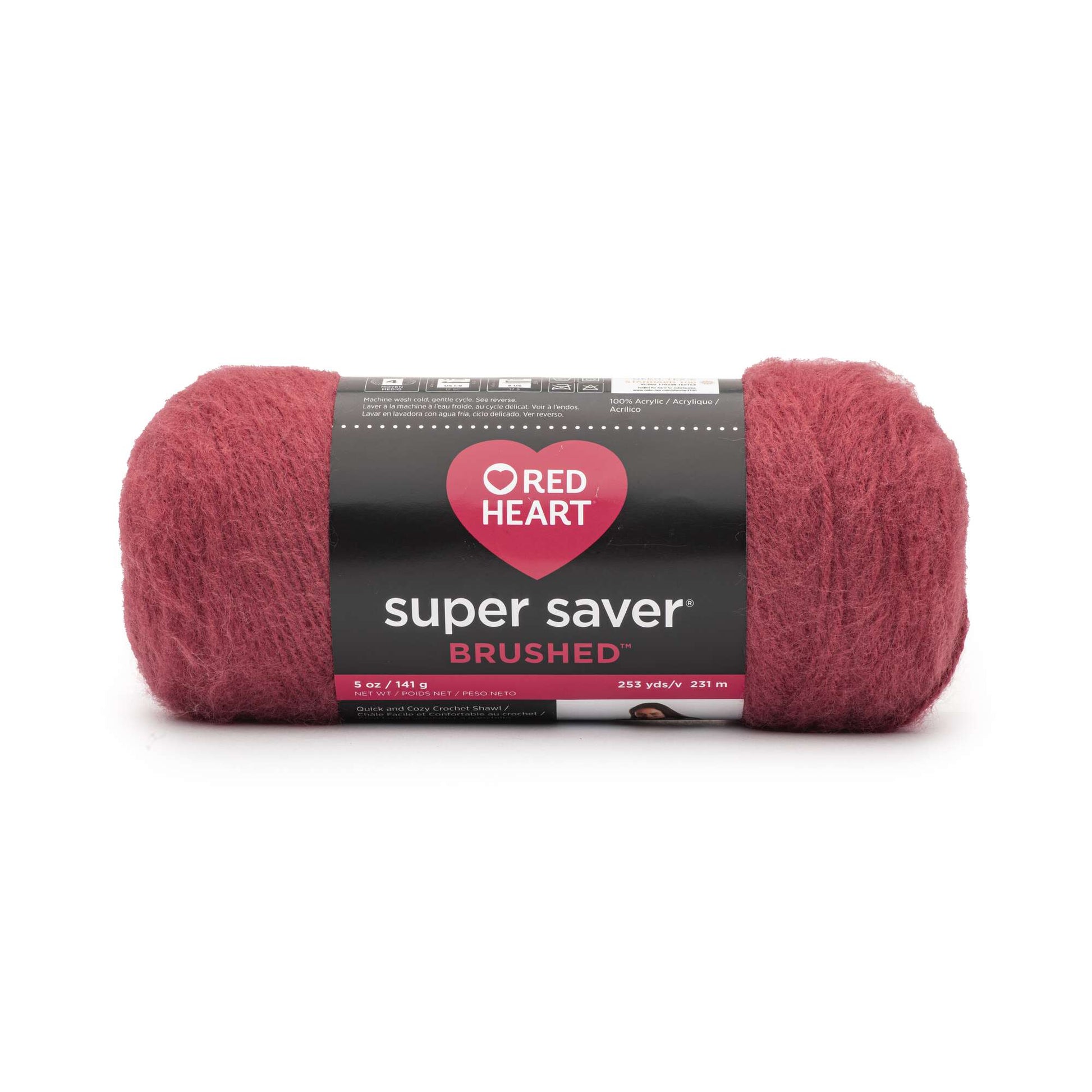 Red Heart Super Saver Brushed Yarn Soft Brick