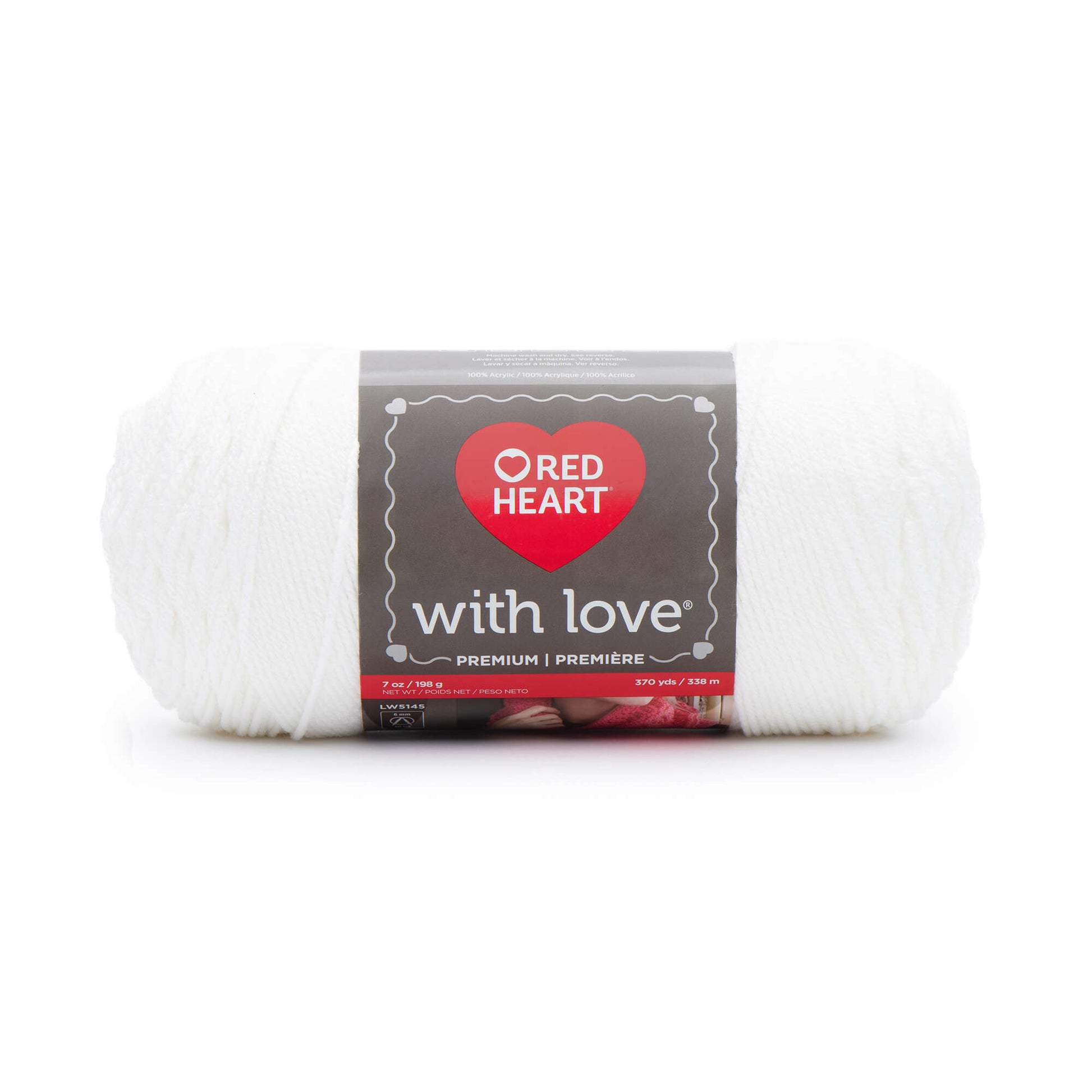 Red Heart With Love Yarn White