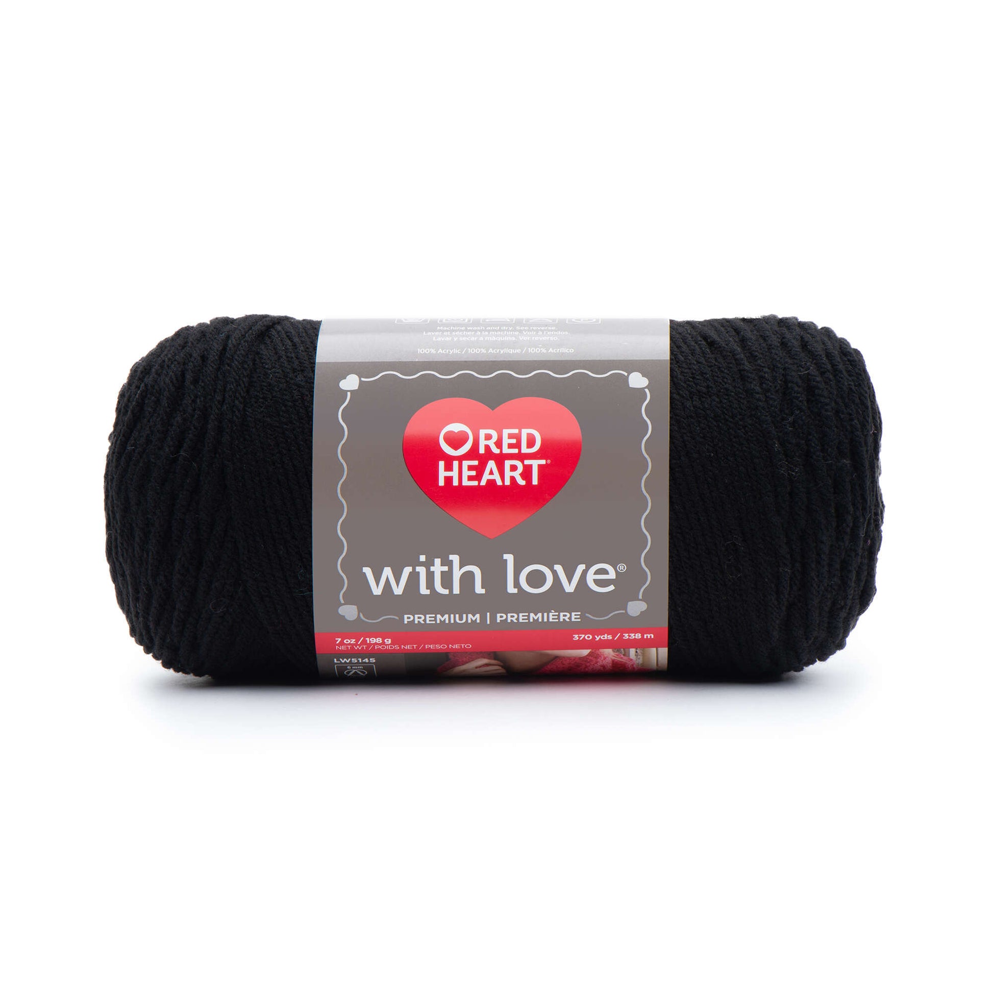 Red Heart With Love Yarn Black