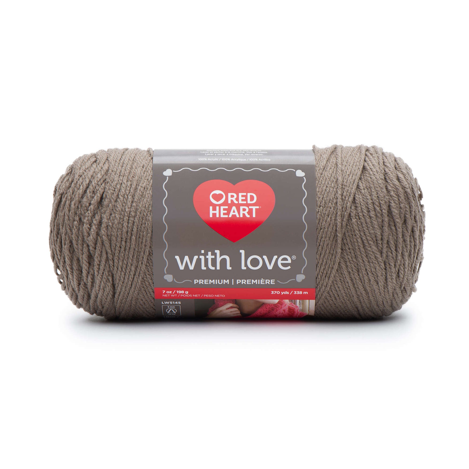 Red Heart With Love Yarn Taupe
