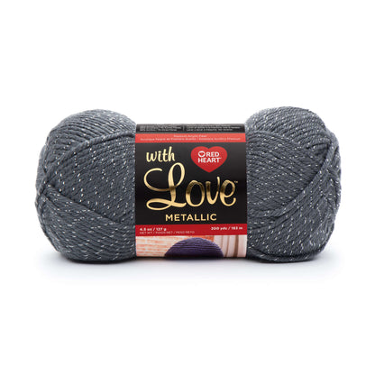 Red Heart With Love Metallic Yarn - Clearance shades Charcoal