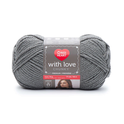 Red Heart With Love Chunky Yarn - Discontinued shades Pewter