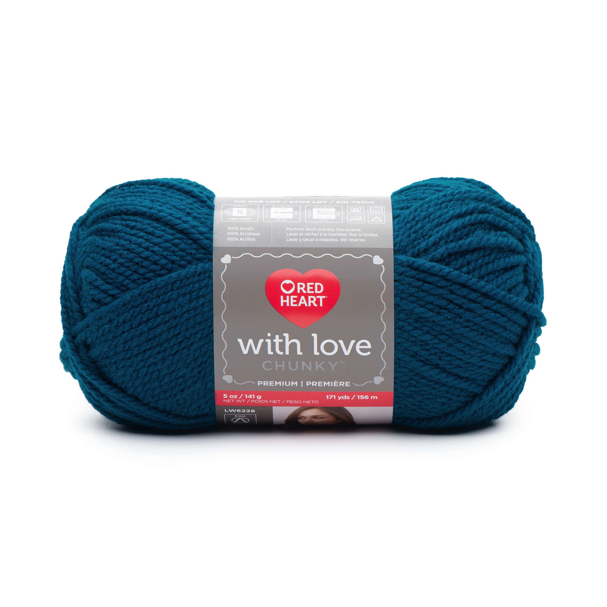 Red Heart With Love Chunky Yarn - Discontinued shades Peacock