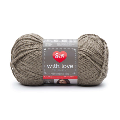 Red Heart With Love Chunky Yarn - Discontinued shades Taupe