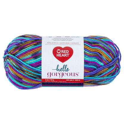 Red Heart Hello Gorgeous Yarn - Discontinued shades Peacock