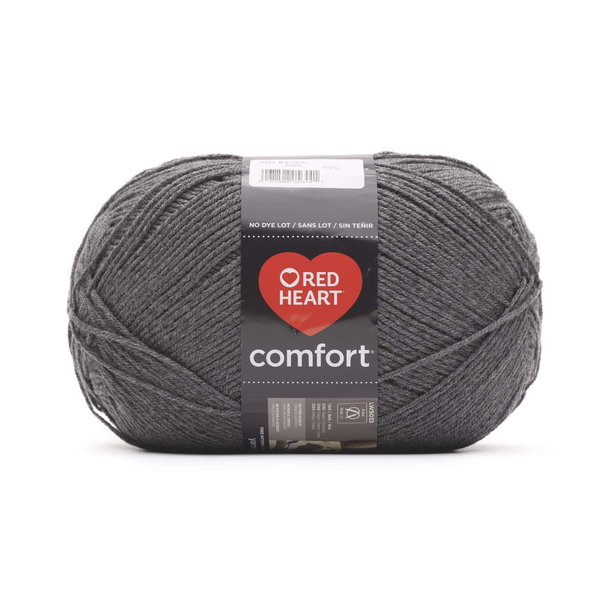 Red Heart Comfort Yarn-Black Fleck 