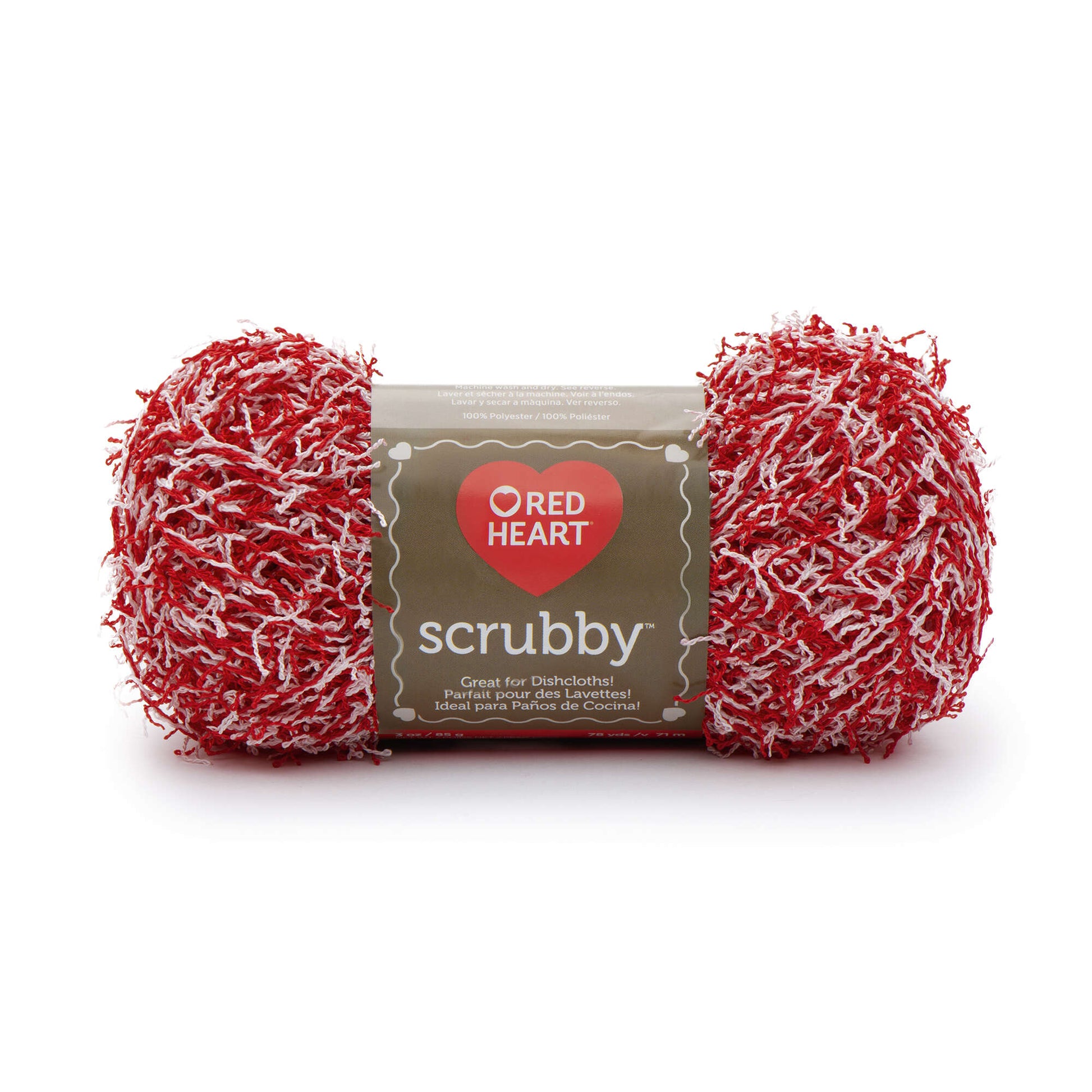 Red Heart Scrubby Yarn Candy Cane