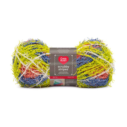 Red Heart Scrubby Stripes Yarn - Clearance Shades Citrus Punch