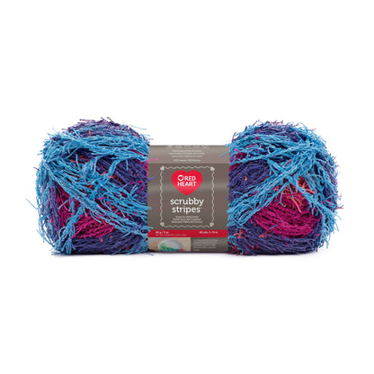 Red Heart Scrubby Stripes Yarn - Clearance Shades Berry Crush