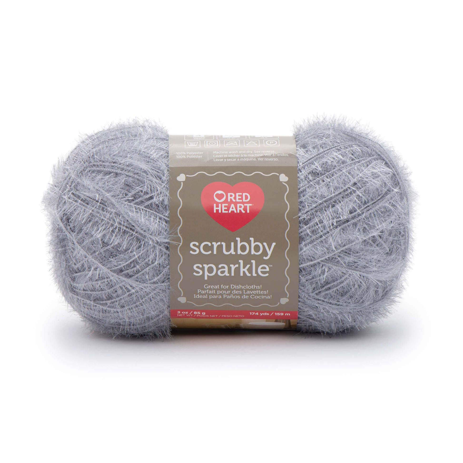 Red Heart Scrubby Sparkle Yarn Oyster
