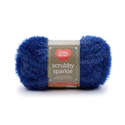 Red Heart Scrubby Sparkle Yarn Blueberry