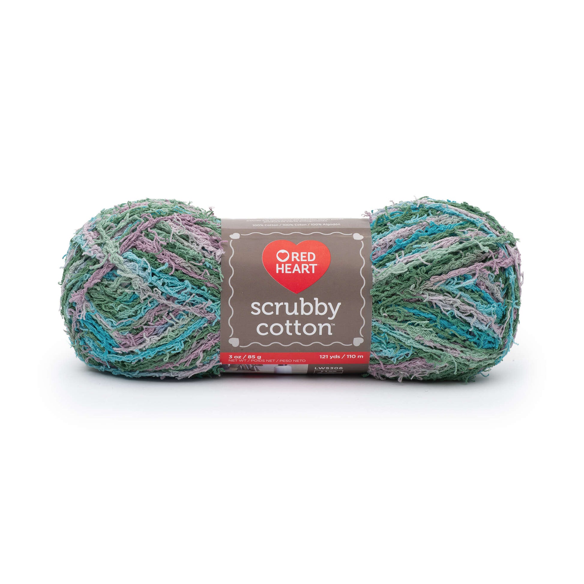 Red Heart Scrubby Cotton Yarn - Clearance shades Paradise Print