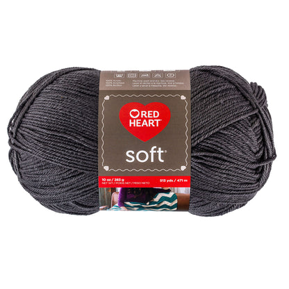 Red Heart Soft Yarn (283g/10oz) - Clearance shades Charcoal