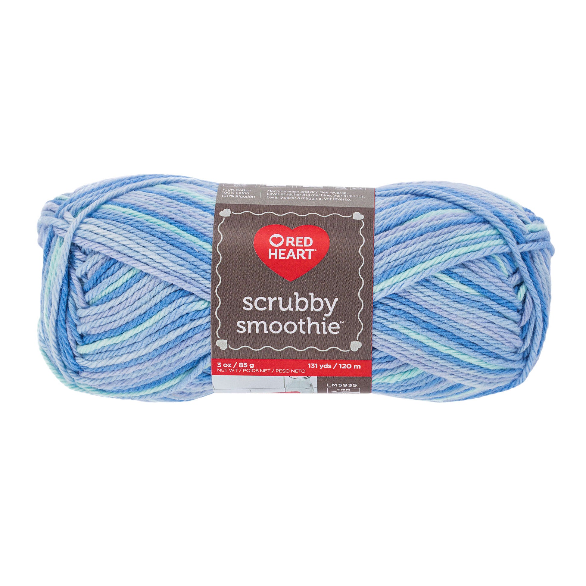 Red Heart Scrubby Smoothie Yarn - Clearance shades Ocean