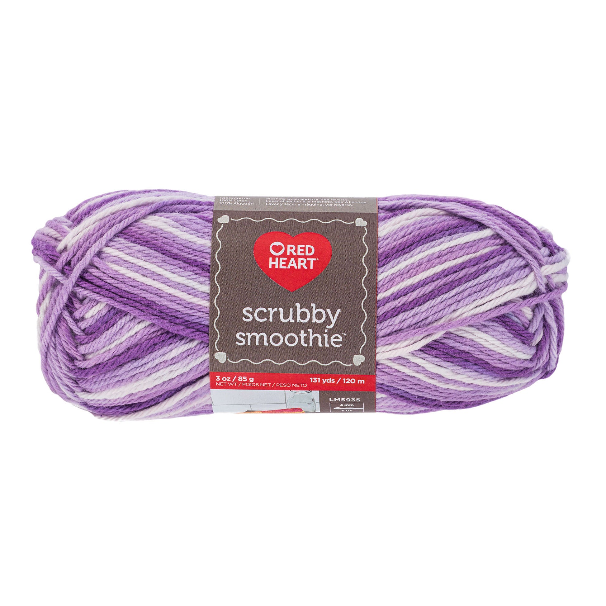 Red Heart Scrubby Smoothie Yarn - Clearance shades Purple Tones