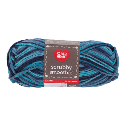 Red Heart Scrubby Smoothie Yarn - Clearance shades Calm Print