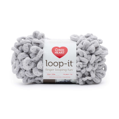 Red Heart Loop-It Yarn - Discontinued shades Gray-Vy