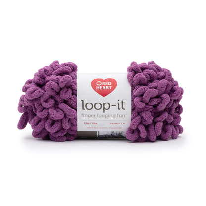 Red Heart Loop-It Yarn - Discontinued shades Berry Gorgeous