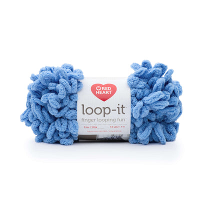 Red Heart Loop-It Yarn - Discontinued shades Blue-Ming