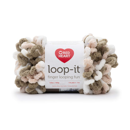 Red Heart Loop-It Yarn - Discontinued shades Truth Or Bare