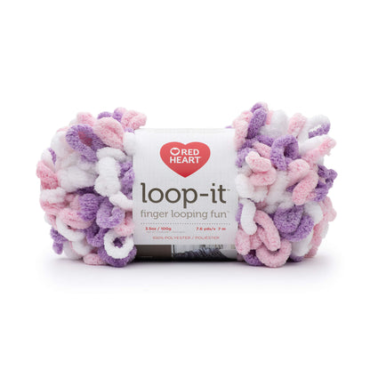 Red Heart Loop-It Yarn - Discontinued shades Tickle Pink Purple