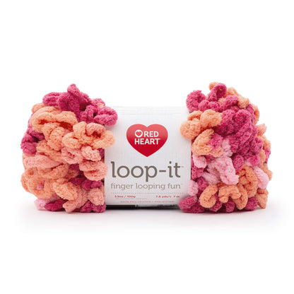 Red Heart Loop-It Yarn - Discontinued shades Ok Coral