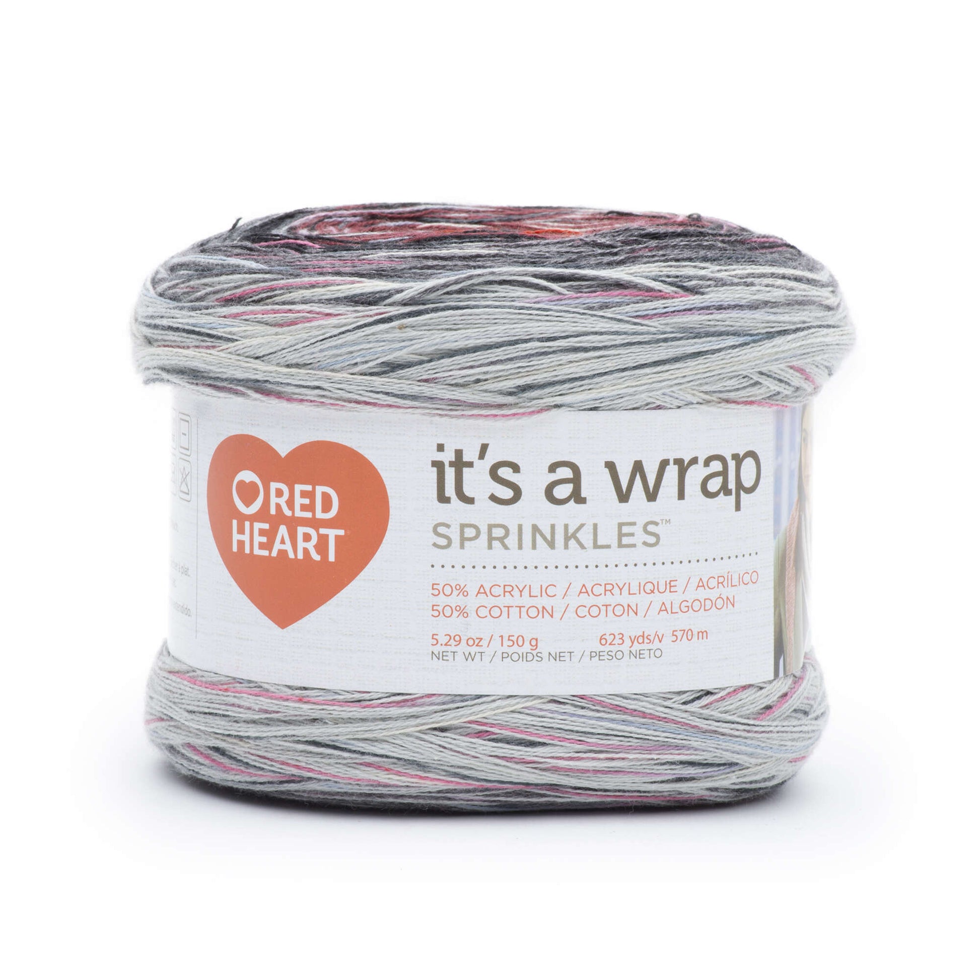 Red Heart It's a Wrap Sprinkles Yarn - Clearance shades Red Velvet