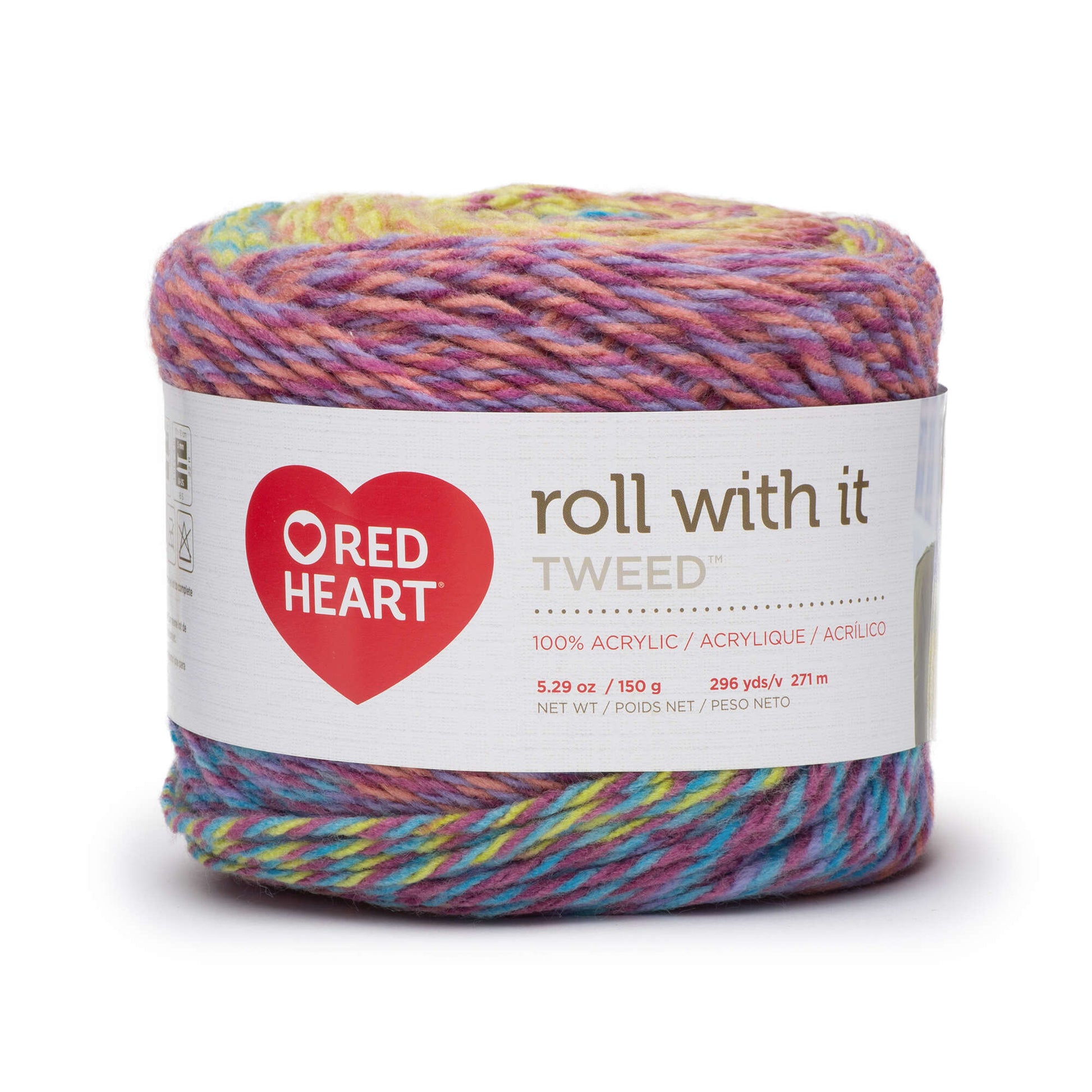 Red Heart Roll With It Tweed Yarn - Clearance shades Vintage