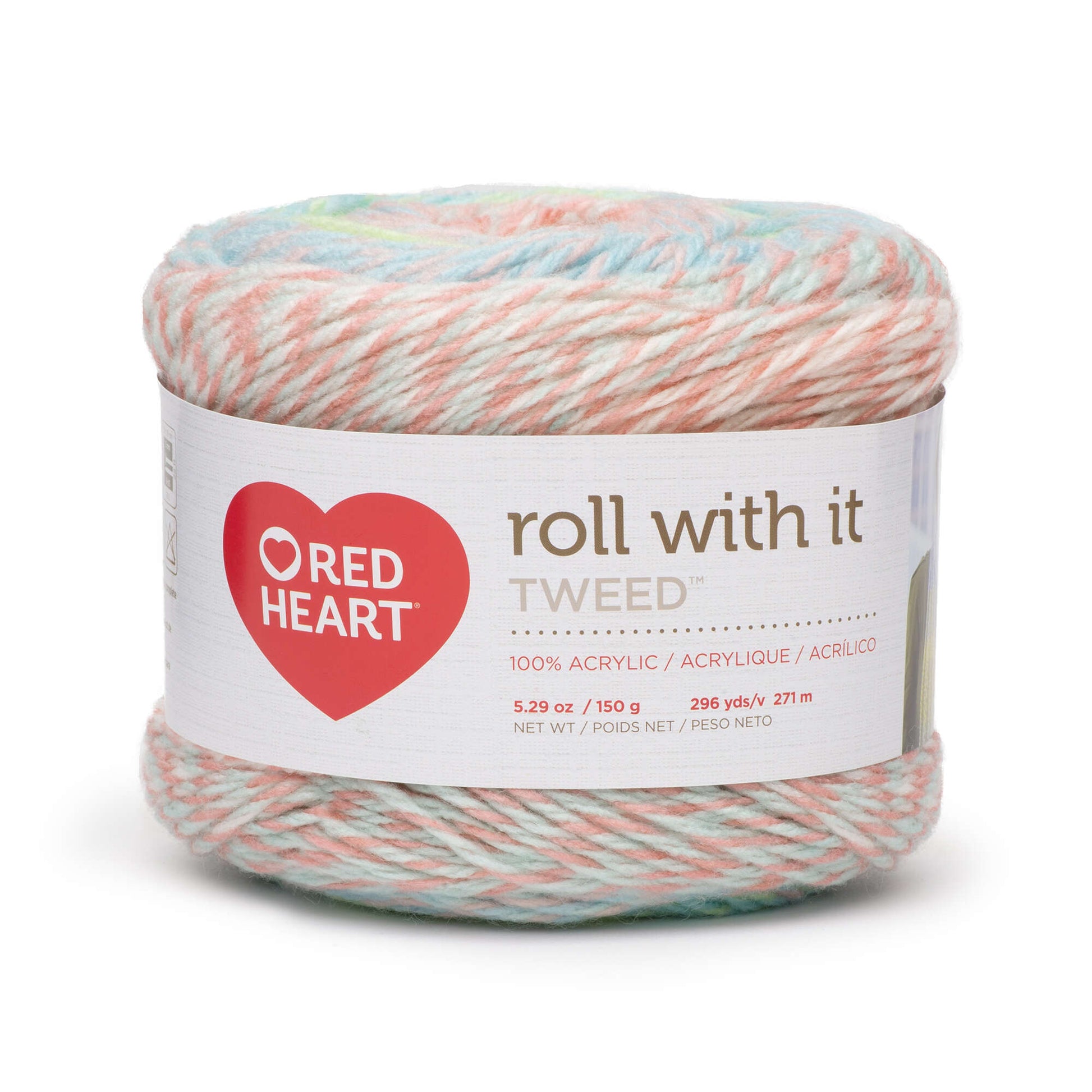 Red Heart Roll With It Tweed Yarn-Stormy Blues, 1 count - QFC