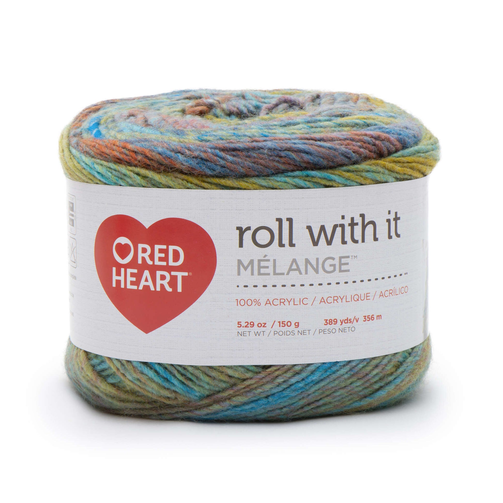 Red Heart Roll with It Melange Yarn Green Room
