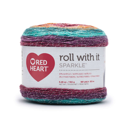 Red Heart Roll With It Sparkle Yarn Sedona