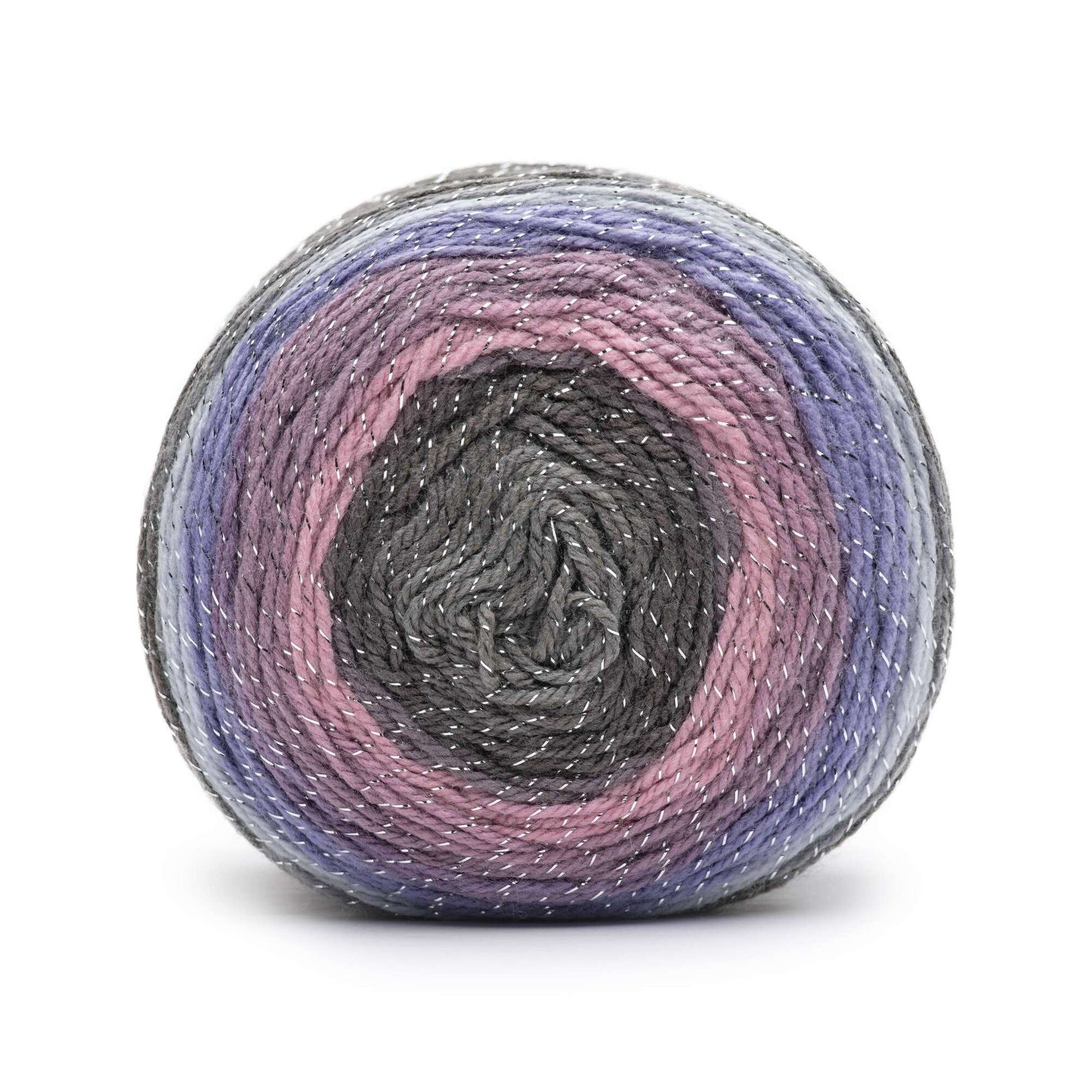 Red Heart Roll With It Sparkle Yarn Grey Whisper