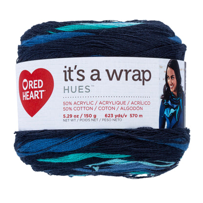 Red Heart It's A Wrap Hues Yarn - Clearance shades Cool Blue