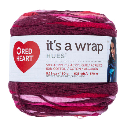 Red Heart It's A Wrap Hues Yarn - Clearance shades Wine-Not