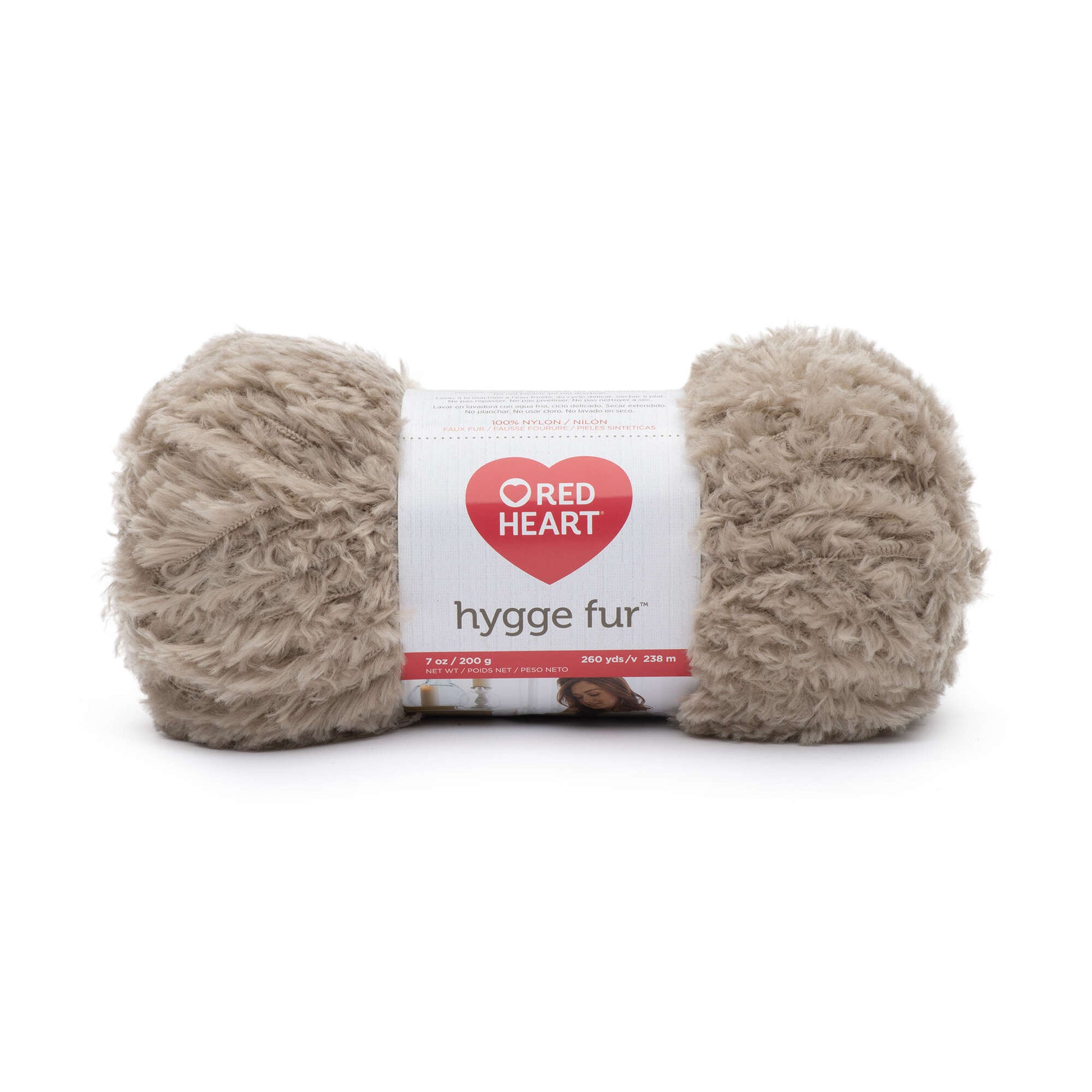 Red Heart Hygge Fur Yarn - Discontinued shades Soft Taupe