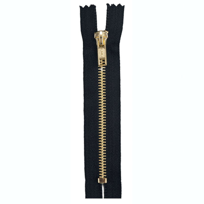 Coats & Clark Fashion Metal Closed End Brass Zippers 7"