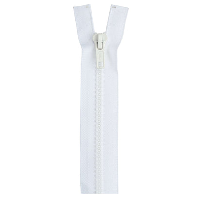 Coats & Clark Sport Closed End Zippers - 7 inches White