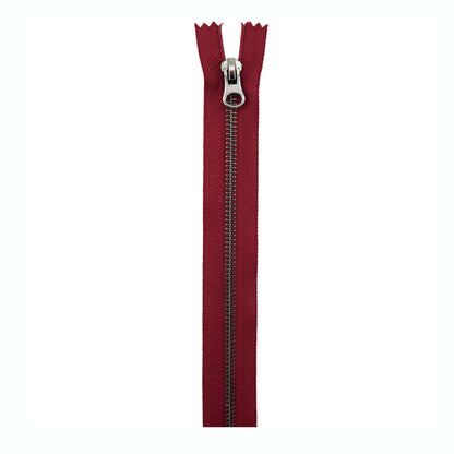 Coats & Clark Closed End Zippers 9" / Red